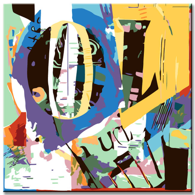 Painting by Numbers Abstract Art Brush Dance III