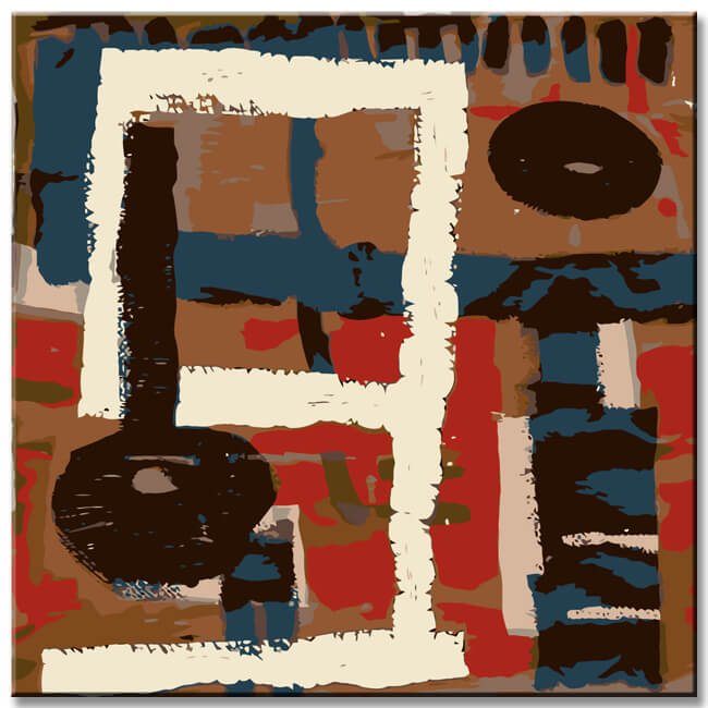 Painting by Numbers Abstract Art Number Lines I