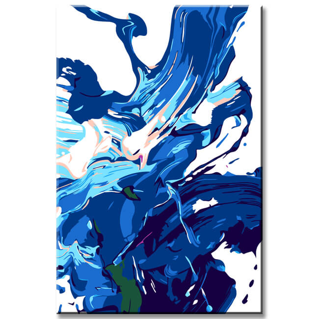Painting by Numbers Abstract Art Blue Line III