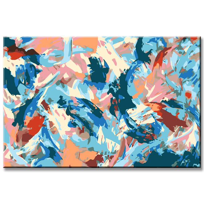 Painting by Numbers Abstract Art Brush Strokes I