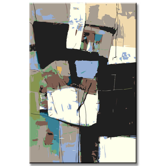 Painting by Numbers Abstract Art Fight I