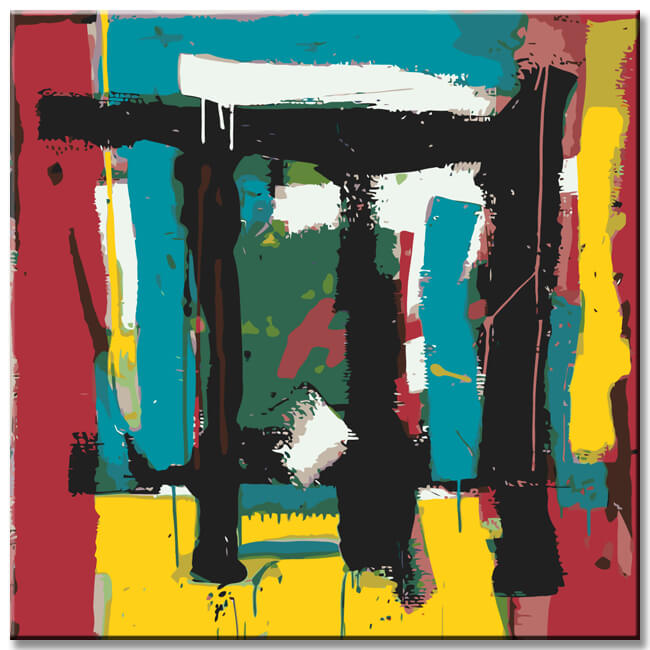 Painting by Numbers Abstract Art Color Strokes I
