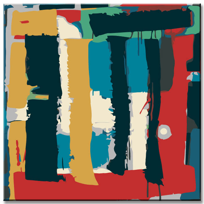 Painting by Numbers Abstract Art Color Strokes II