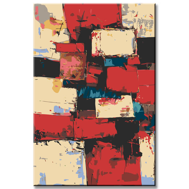 Paint by Numbers Abstract Art Stacking