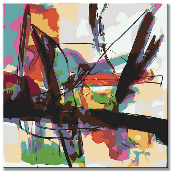 Painting by Numbers Abstract Morning Blossoms I