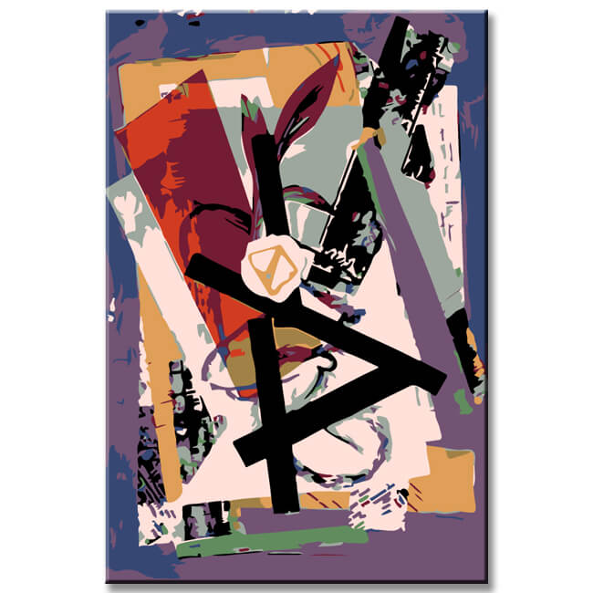 Painting by Numbers Abstract Photo Collages VII