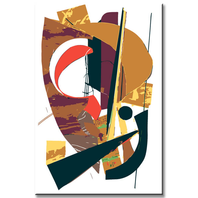 Painting by Numbers Abstract Colorful Collage I