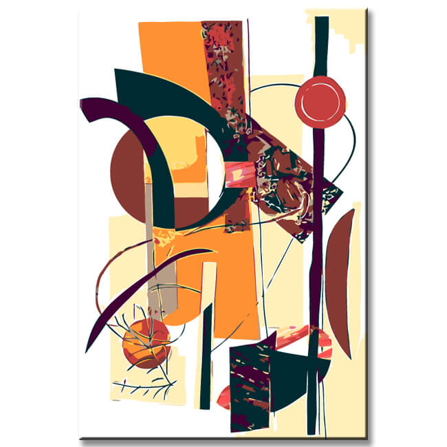 Painting by Numbers Abstract Colorful Collage II