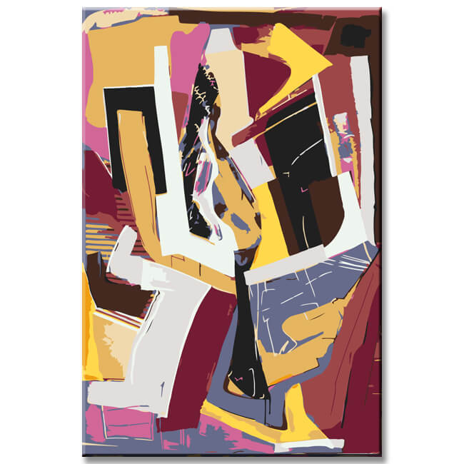 Painting by Numbers Abstract Cutouts I