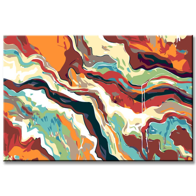 Painting by Numbers Abstract Time Flies I