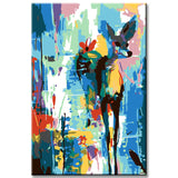 Painting by Numbers Abstract Colorful Deer II