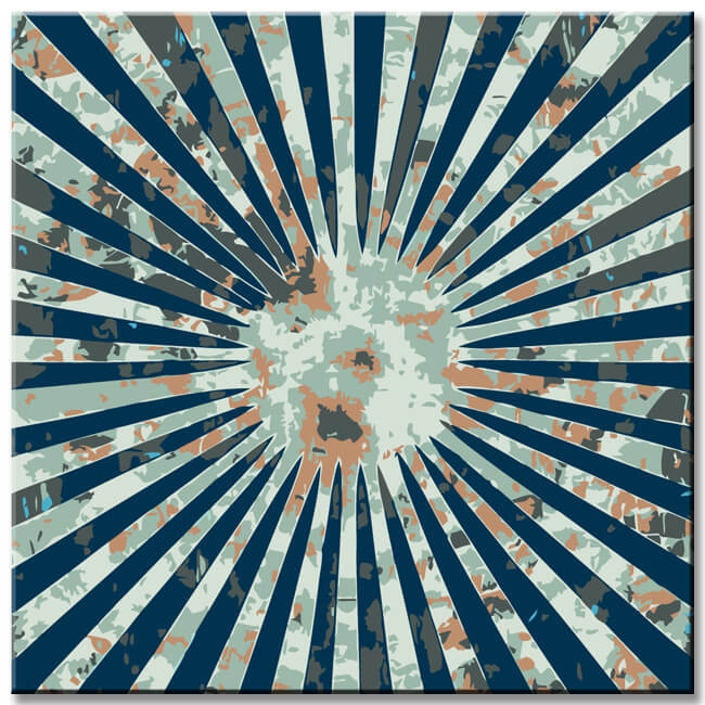 Painting by Numbers Abstract Sunburst II