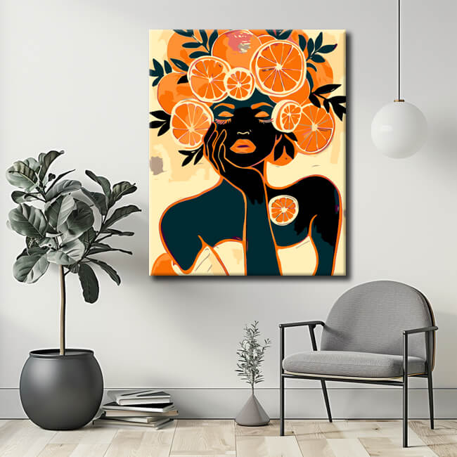 Painting by Numbers Abstract TAngerine