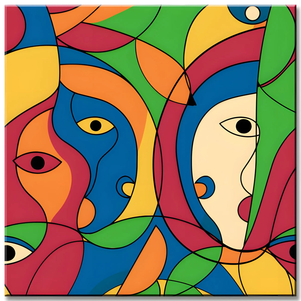 Painting by Numbers Abstract Colorful Girls