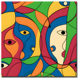 Painting by Numbers Abstract Colorful Girls