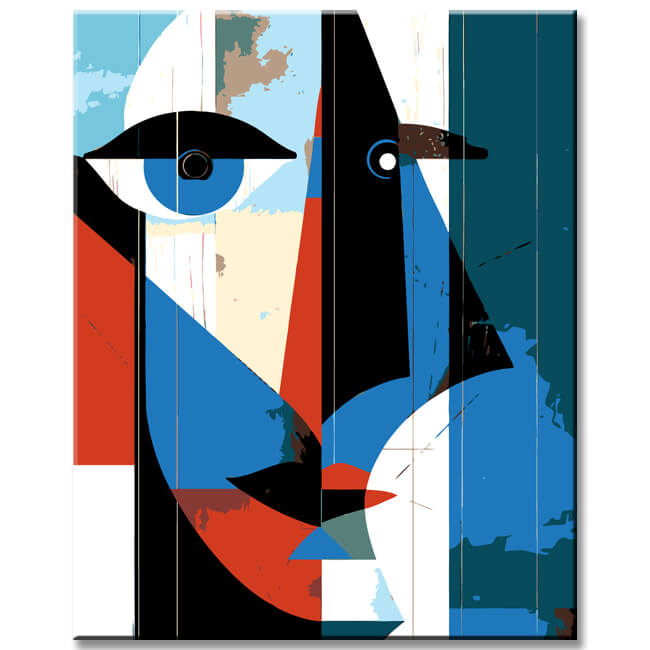 Painting by Numbers Abstract The Kiss