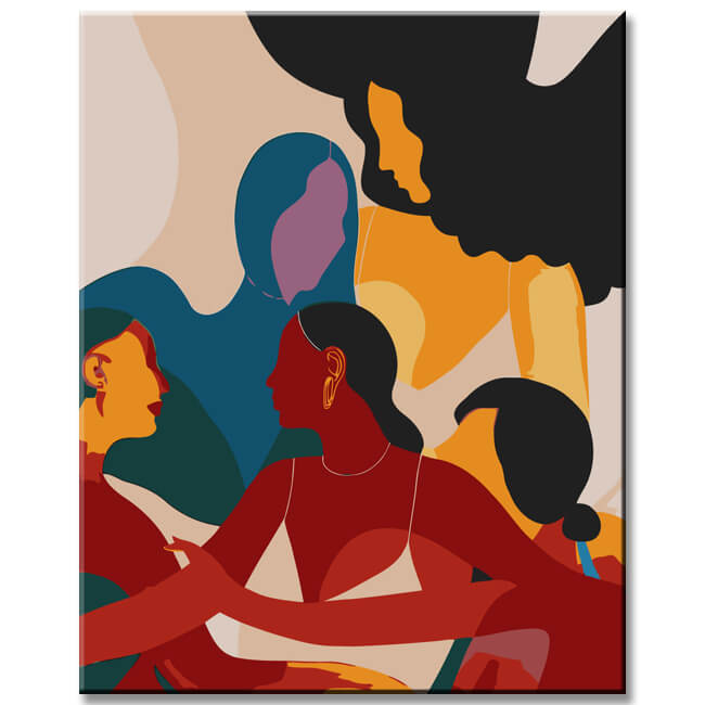 Painting by Numbers Abstract Helping Women