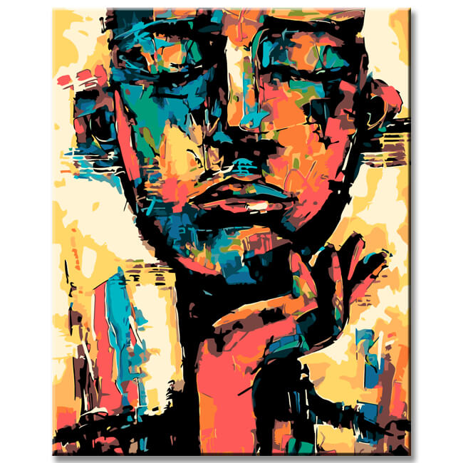 Painting by Numbers Abstract Man in Thoughts