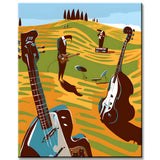 Painting by Numbers Modern Art Guitar Player