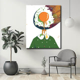 Painting by Numbers Eggs Face with Green