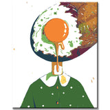 Painting by Numbers Eggs Face with Green