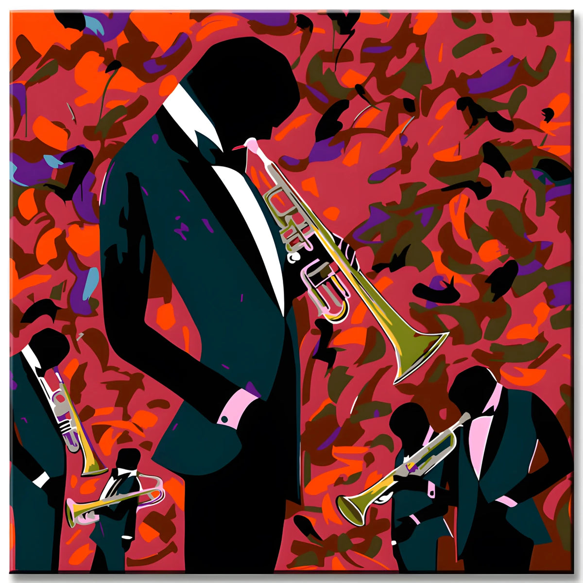 Paint by Numbers Abstract Art Jazz Musicians