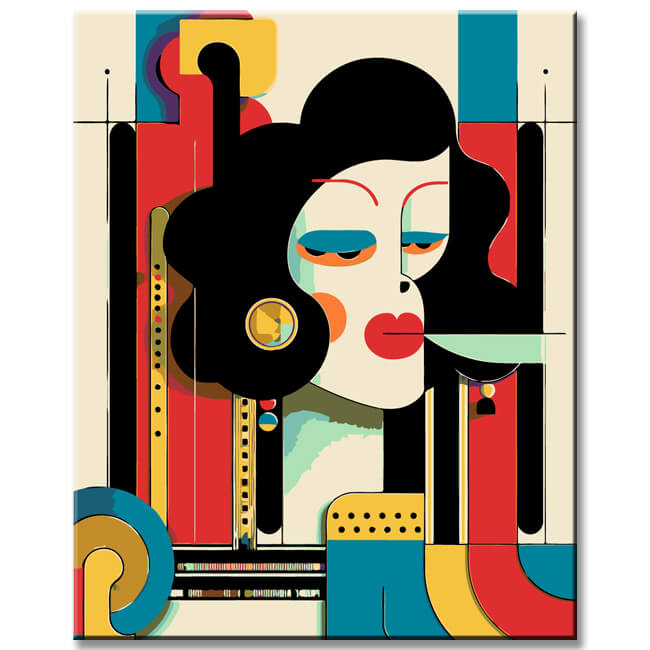 Paint by Numbers Abstract Brooks