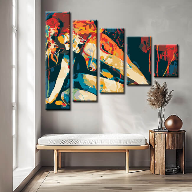 Painting by Numbers Art Naked Woman 5-Panel