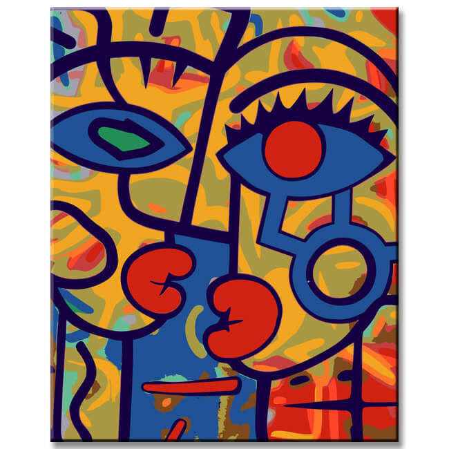 Painting by Numbers Abstract Crazy Couple