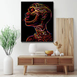 Paint by Numbers Line Art Heat Portrait