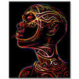 Paint by Numbers Line Art Heat Portrait