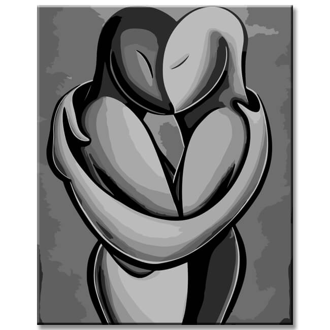 Painting by Numbers Chiaroscuro of Love Art i