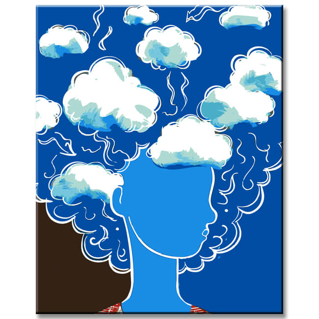 Paint by Numbers Head with Air Art