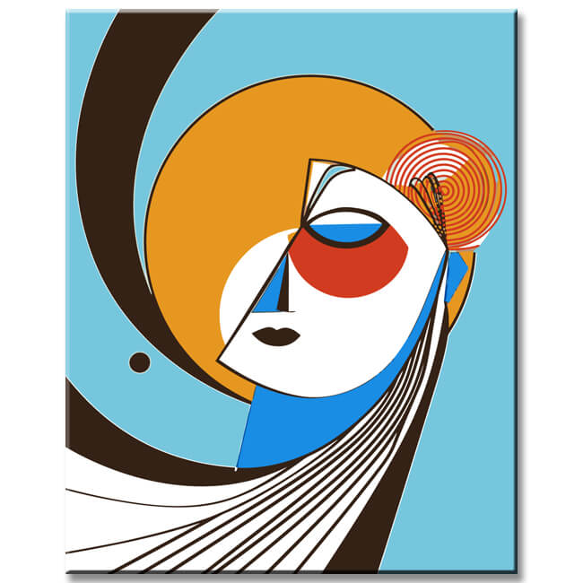 Painting by Numbers Geometry Lady