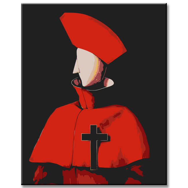 Painting by Numbers Abstract Cardinal II