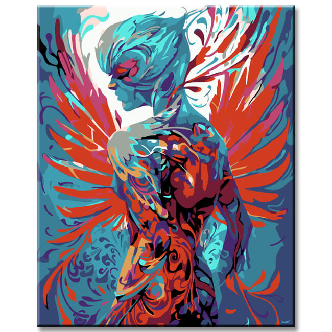 Painting by Numbers Abstract Phoenix Art