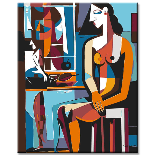 Painting by Numbers Portrait of A Woman in The Mirror