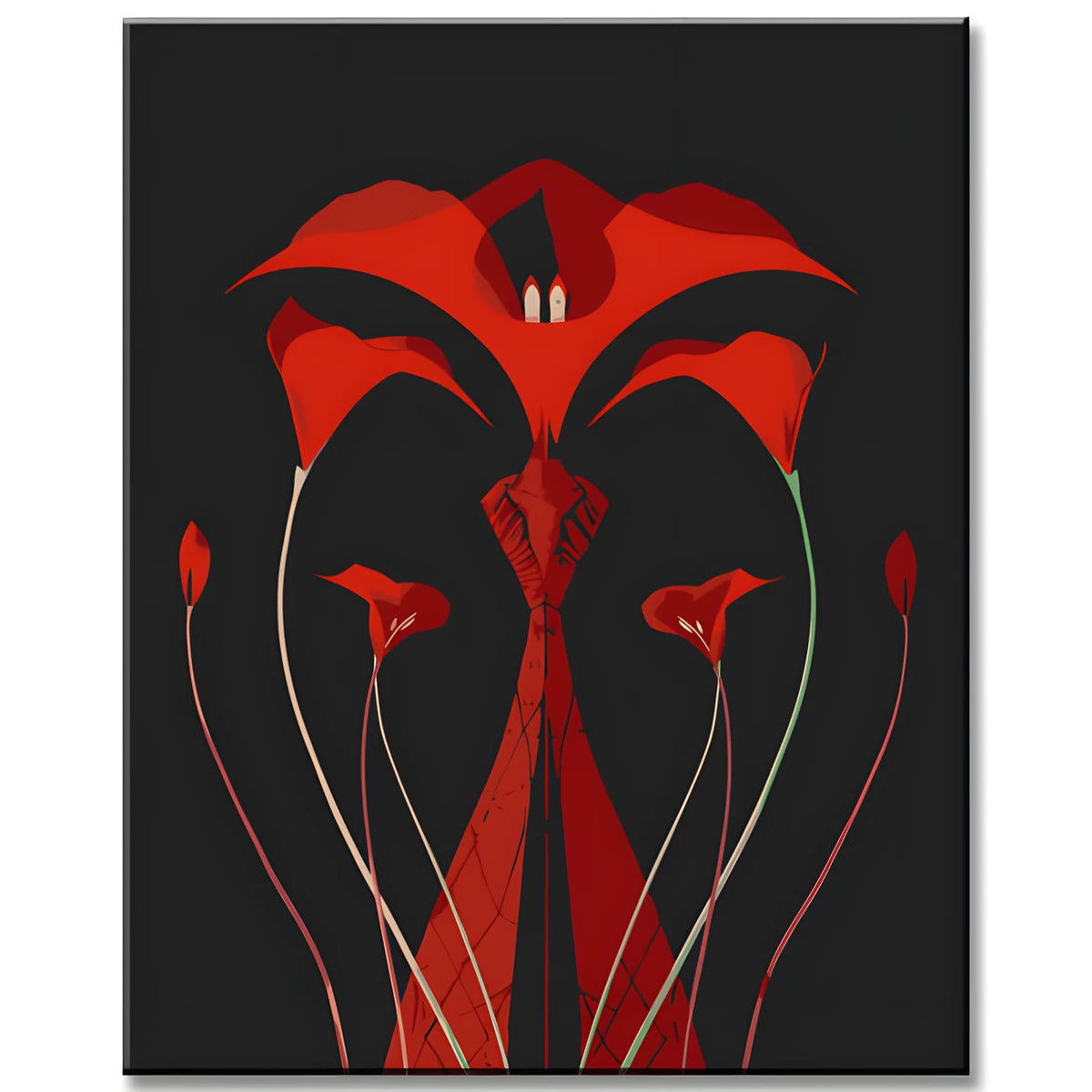 Paint by Numbers Masdevallia Coccinea Orchid Flower Art