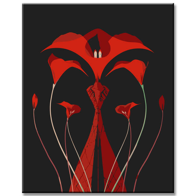 Painting by Numbers Masdevallia Coccinea Art