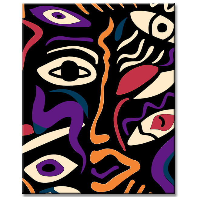Painting by Numbers Abstract Devil Eyes