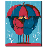 Painting by Numbers Couple in The Rain I