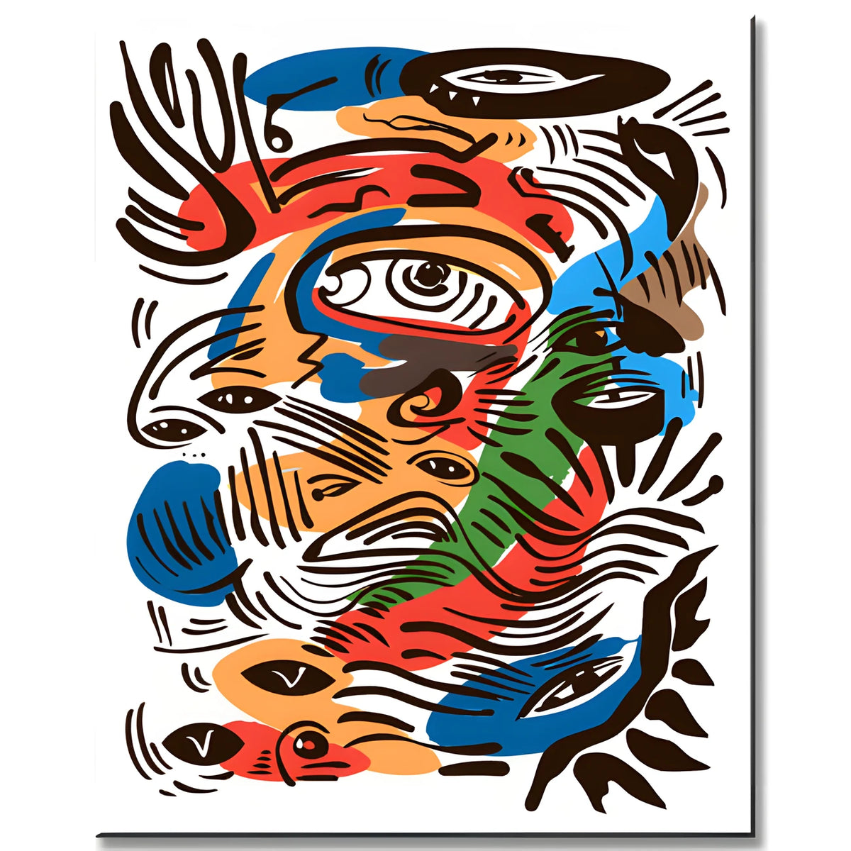 Painting by Numbers Abstract Eyes of Love