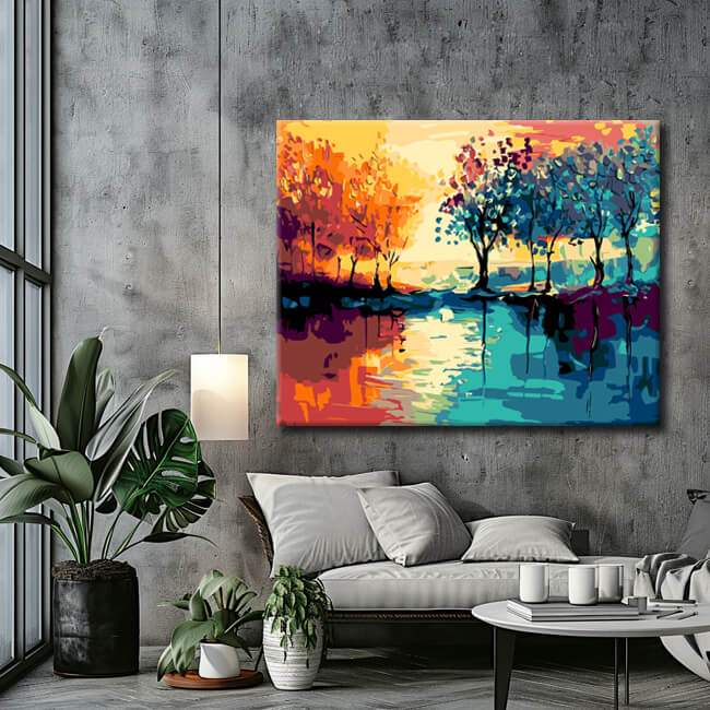 Painting by numbers Eden landscape