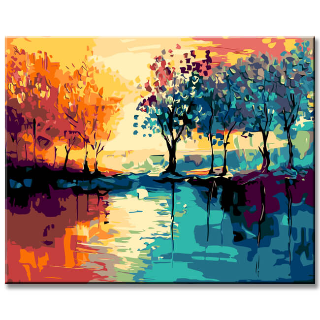 Painting by numbers Eden landscape