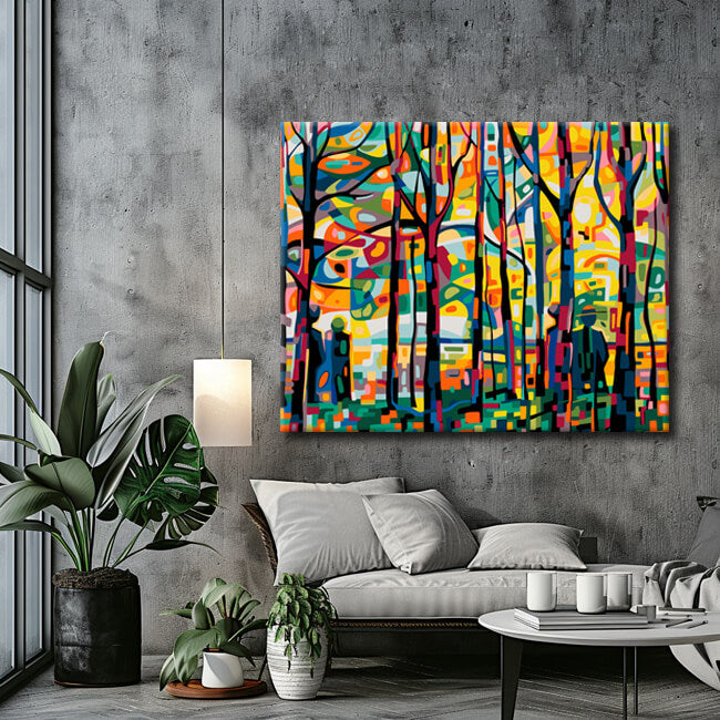 Painting by Numbers Colored Artificial Forest