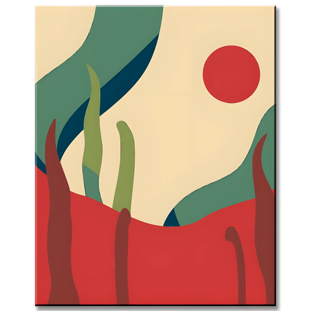 Paint by Numbers Abstract Desert Landscape