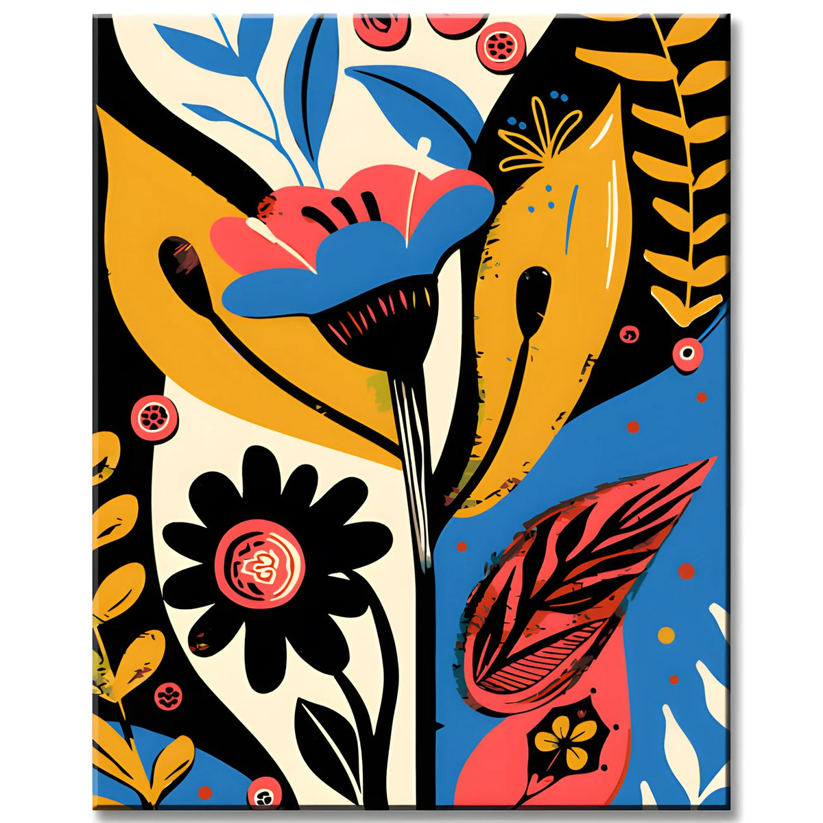 Painting by Numbers Abstract Cuts of Flowers