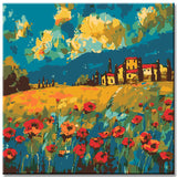 Paint by Numbers Poppies in Tuscany