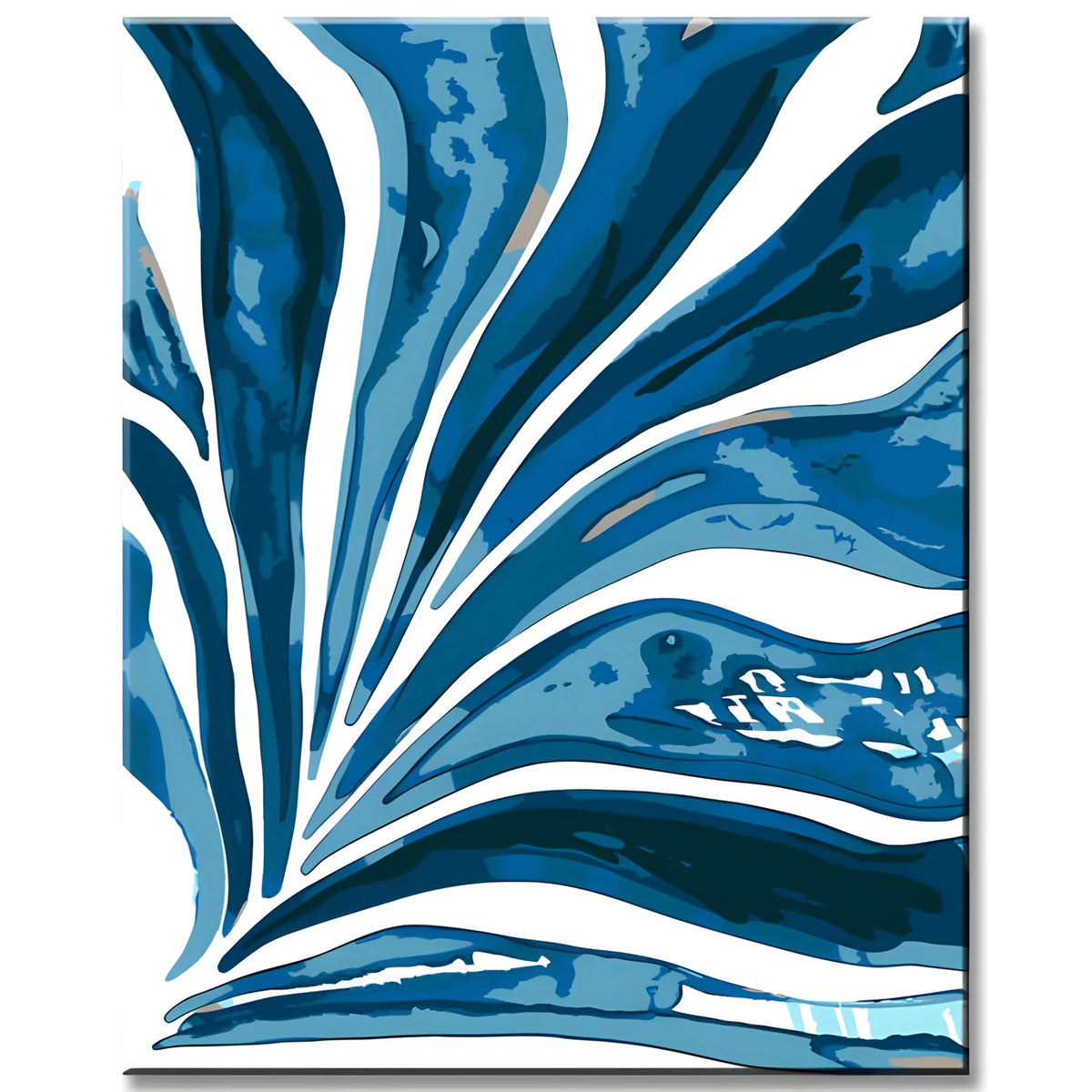 Painting by Numbers Blue Stylized Leaf I