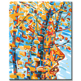 Paint by Numbers Free Art Painting Abstract Face Silhouette